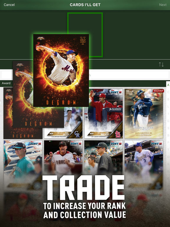 MLB BUNT Baseball Card Trader on the App Store