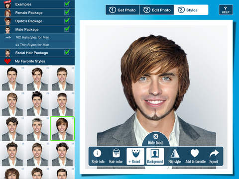 hair styles on your face virtual