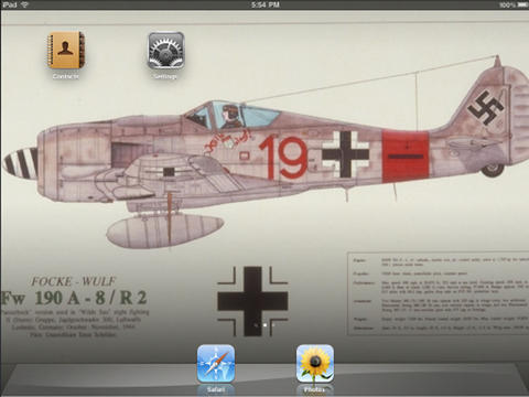 Captura de pantalla del iPad 2