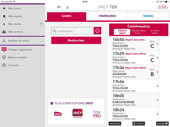 Screenshot #4 pour SNCF TER Mobile