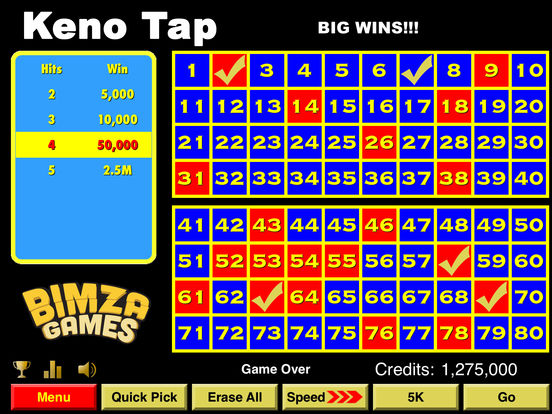 Keno 7 taso 4 oikein