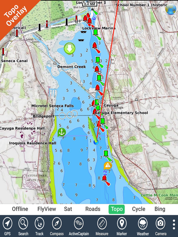 Lake New York HD GPS fishing chart offline par Flytomap