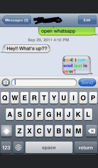 色SMS - カラフルなSMSを送る screenshot1