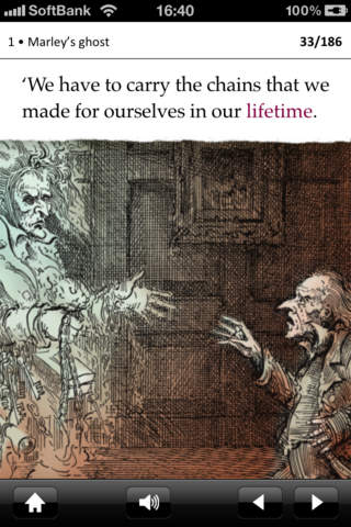 英語でクリスマス・キャロル「A Christmas Carol」iPhone版:英語タウンのオックスフォード・ブックワームズ・スーパーリーダー　THE OXFORD BOOKWORMS LIBRARY レベル3