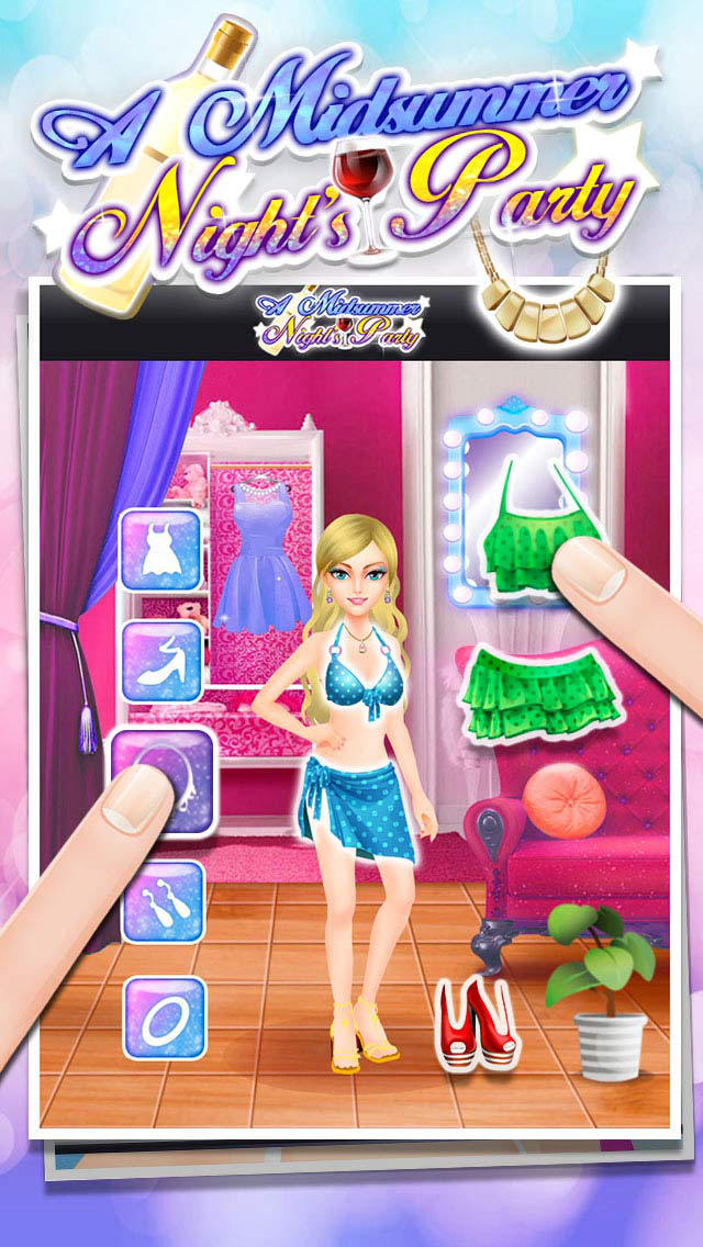 真夏の夜パーティー , 無料の女の子のメイクアップゲームのおすすめ画像2