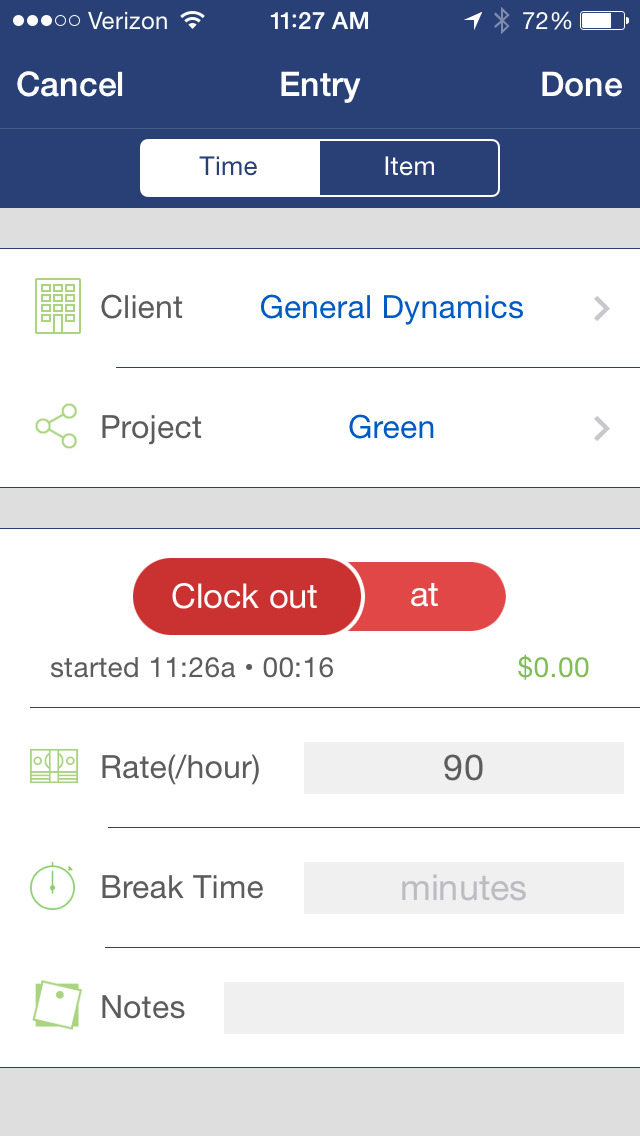 Billing Hours - Time ... screenshot1