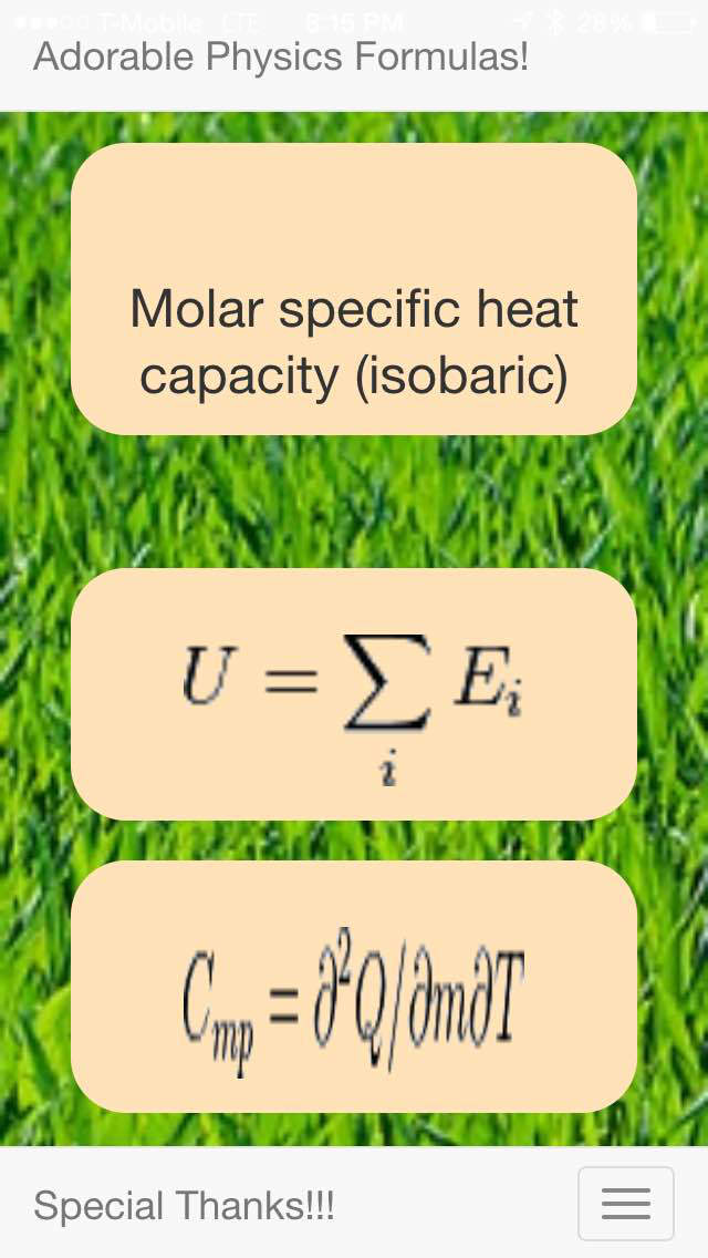 Adorable Physics Formula FlashCardsのおすすめ画像3