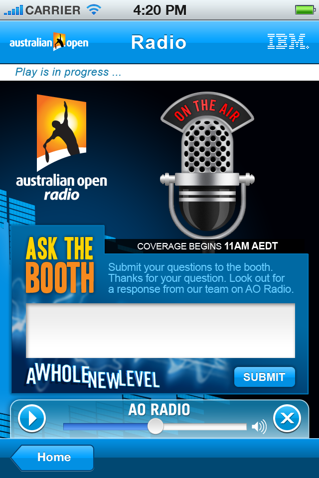 Australian Open Tennis Championships 2011 free app screenshot 4