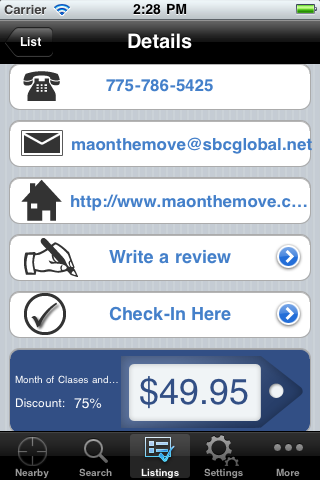 The Martial Directory free app screenshot 3