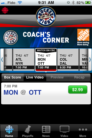 CBC Hockey free app screenshot 3