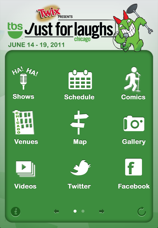 Twix Presents tbs Just For Laughs Chicago free app screenshot 1