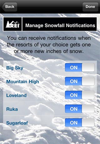 Snow and Ski Report by REI free app screenshot 4