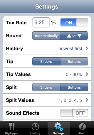 BigTipper (Tip Calculator with History)