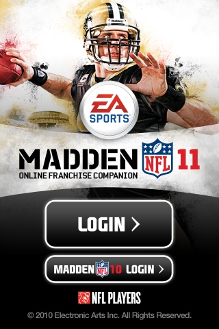 Madden NFL 11 Online Franchise Companion free app screenshot 1
