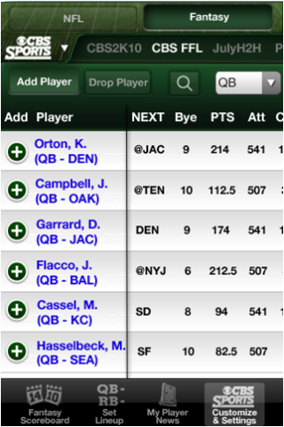 CBS Sports Pro Football free app screenshot 3