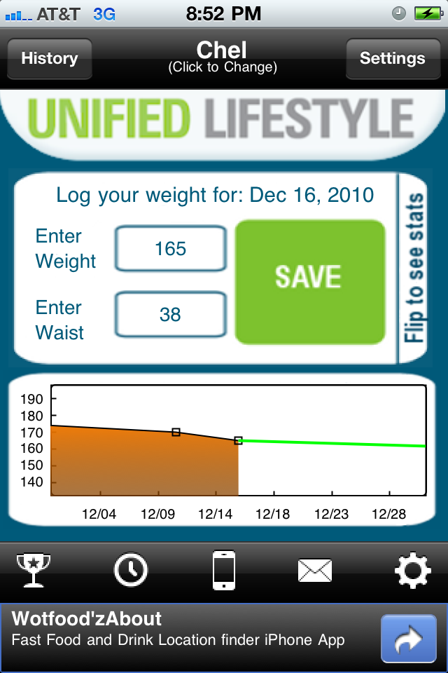 Weight Tracker free app screenshot 1