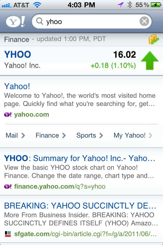 Yahoo! Search free app screenshot 4