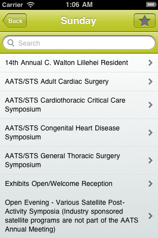 American Association for Thoracic Surgery 2011 free app screenshot 3