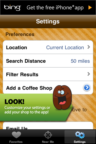 Find a Coffee Shop with CoffeeSpot - Indie or Starbucks free app screenshot 3