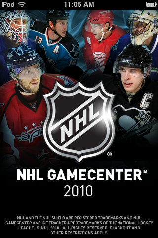 NHL GameCenter 2010 free app screenshot 1