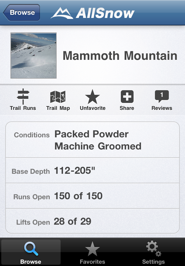 AllSnow - Ski & snow reports, offline trail maps, & GPS tracking for skiing & snowboarding free app screenshot 2
