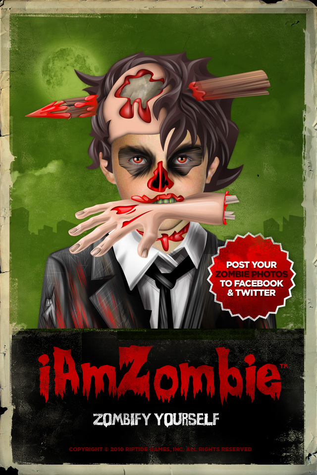 iAmZombie - The walking dead photo app for iPhone free app screenshot 1