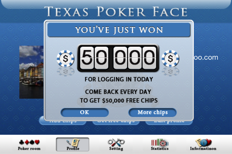 Texas Poker Face Game free app screenshot 2