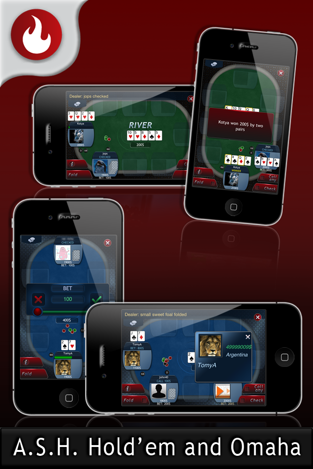 Live Texas Hold 'em Poker by A.S.H. free app screenshot 1