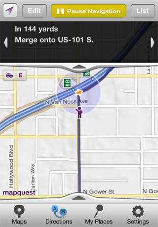 MapQuest 4 Mobile free app screenshot 1