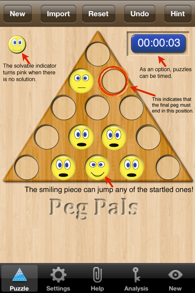 Peg Pals Pro Peg Solitaire Jump Puzzles with Solutions Games Board