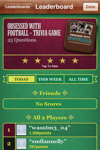 Obsessed with Football - Trivia Game