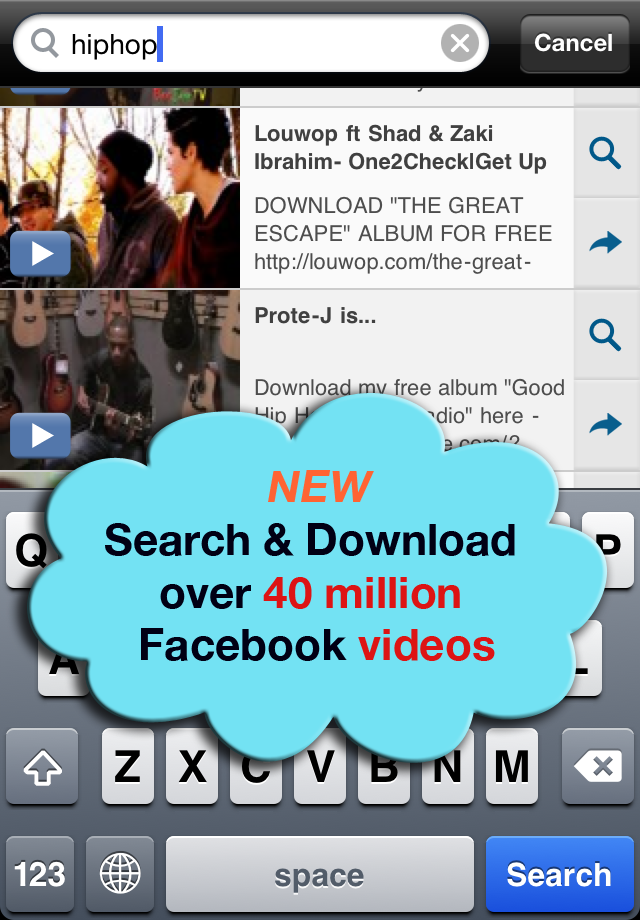 VideoGet for Facebook LITE - Video Player, Downloader & Download Manager free app screenshot 1