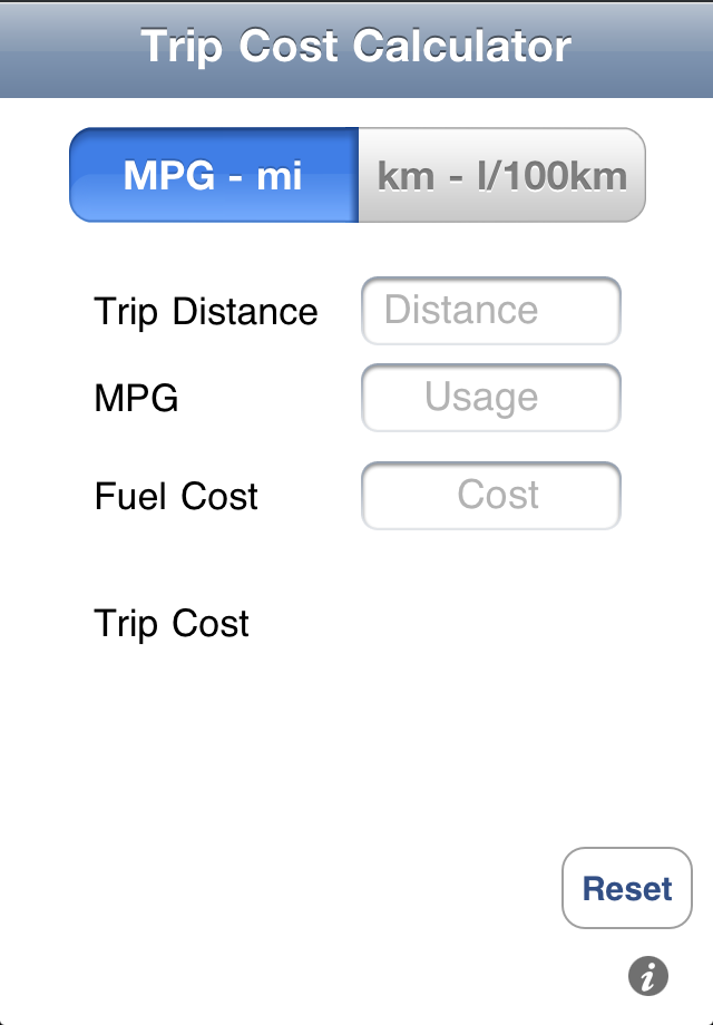 Trip Cost Calculator free app screenshot 1