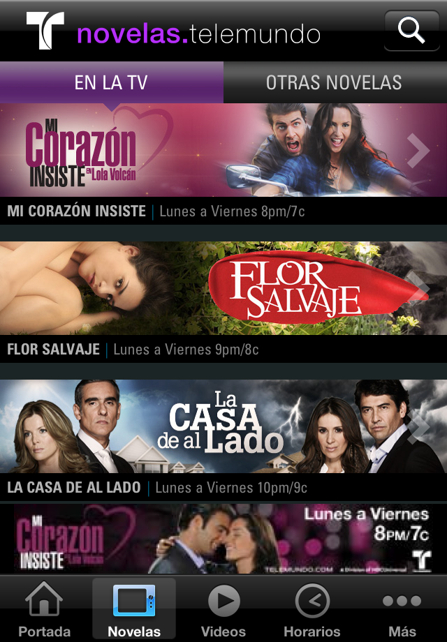 Telemundo Novelas Entertainment News free app for iPhone ... - 640 x 920 png 601kB