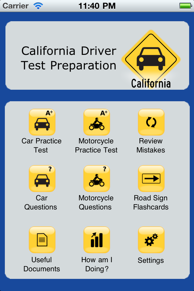california drivers ed practice test