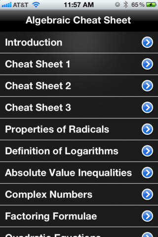 MathCast: Algebraic Cheat Sheet