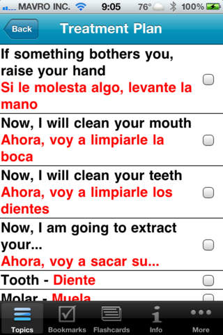 Dental Spanish Guide screenshot 3