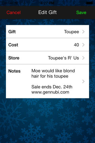 Gift List - (Holiday / Christmas List) screenshot 4
