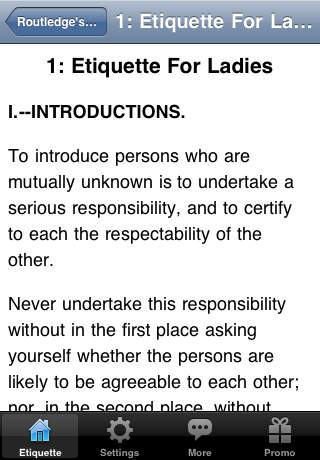 Routledge's Manual of Etiquette! screenshot 3