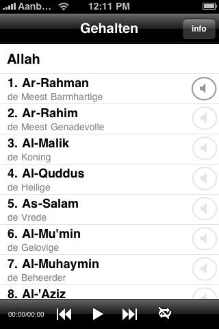 99 Names of Allah (audio) screenshot 2