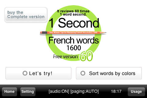 One Second French 60 Free Version