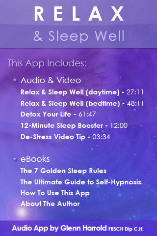 Relax Sleep Well by Glenn Harrold: A Hypnosis Sleep Relaxation