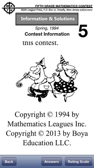 Math League Contests Solutions Grade 5 1989-1994