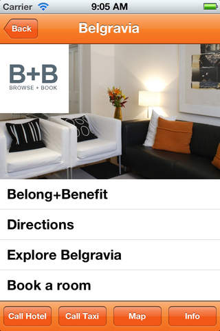 B+B Collection's Belong and Benefit Concierge app screenshot 3
