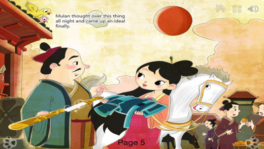 【免費書籍App】Hua Mu-Lan - bedtime fairy tale Interactive Book iBigToy-APP點子