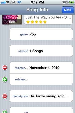 My Music - Manage Favorite Music screenshot 3