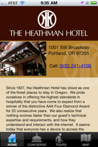 Heathman Portland screenshot 2