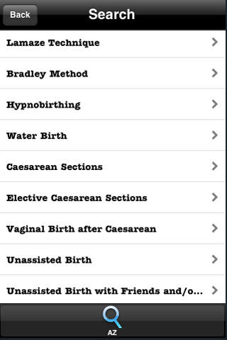 Birthing Methods screenshot 2