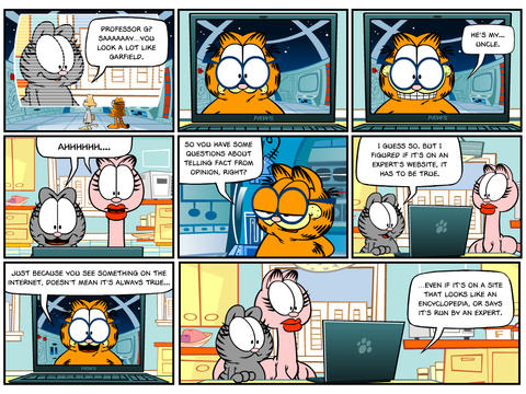 【免費教育App】Professor Garfield Fact or Opinion-APP點子