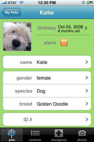 Pet Dossier: A lifestyle information organizer for your puppy dog, kitty cat, bird, critter, reptile and other pets & animals! screenshot 2